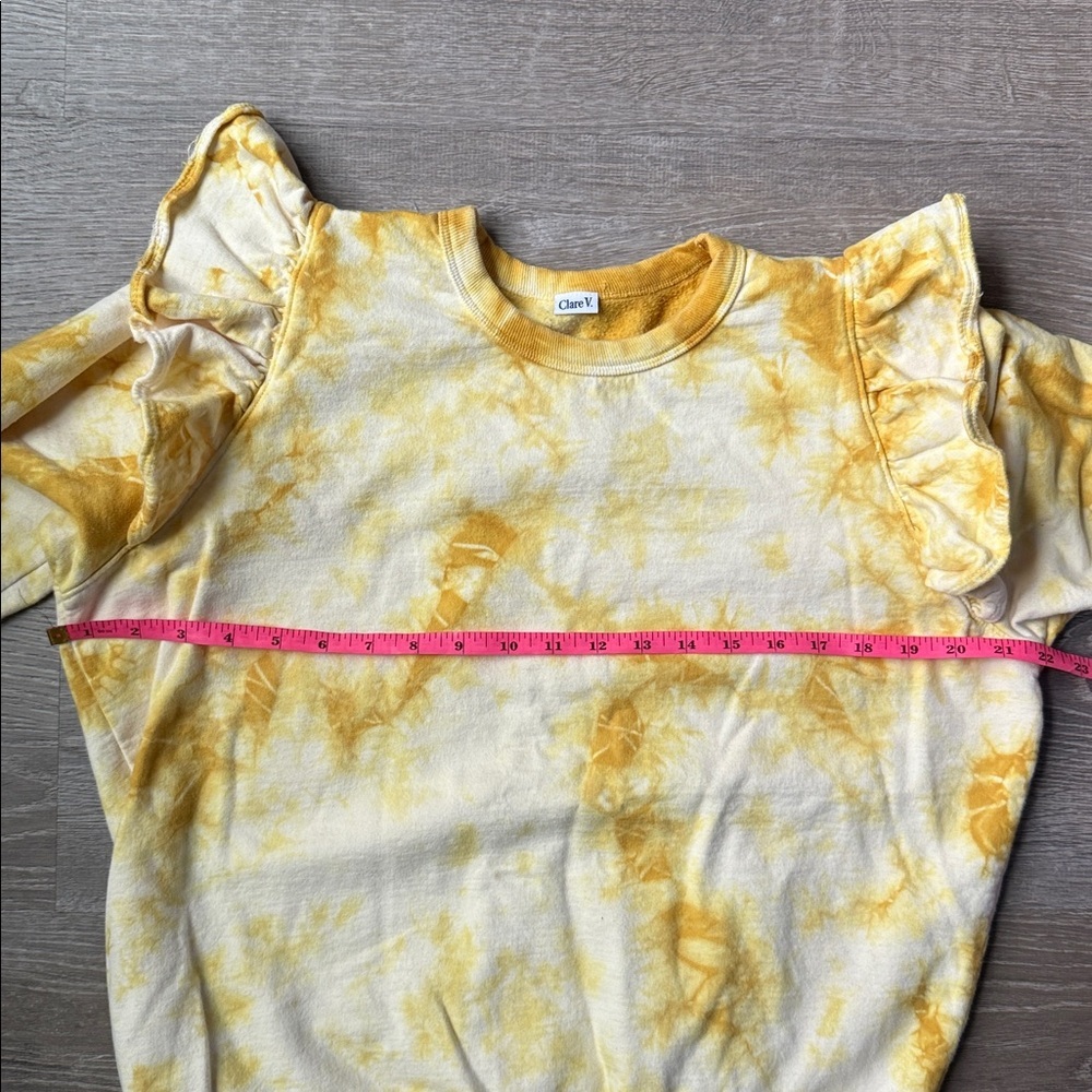 Clare V Sunburst Tie-Dye Ruffle Sweatshirt - Picture 5 of 11